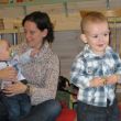 Hanneke met Bram en Ties bij het babyzingen!