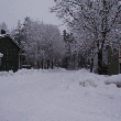 Veel sneeuw in Sandviken